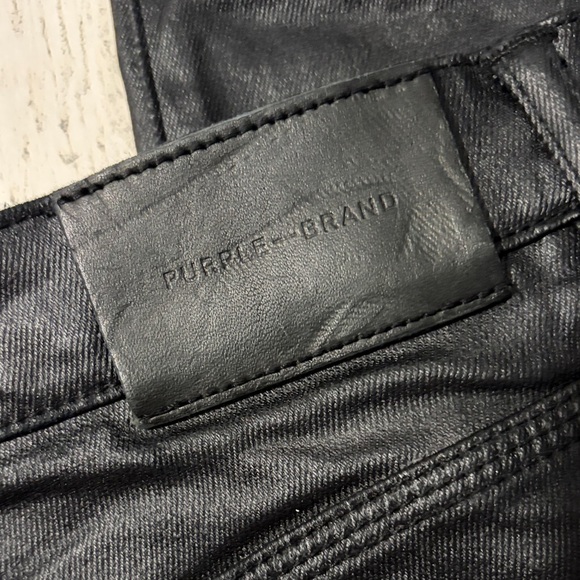 Purple Brand Coated Sleek Black Skinny Jeans for Men Size 31 NWT - Picture 5 of 14